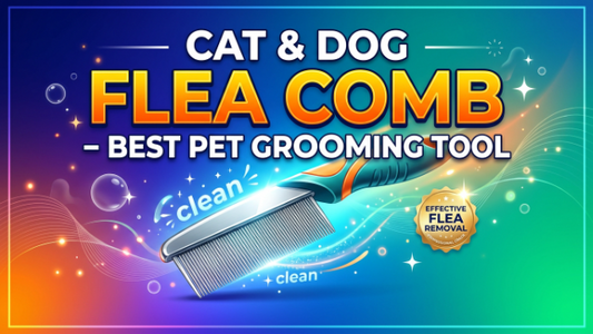 Cat & Dog Flea Comb - Pet Grooming Tool for Effective