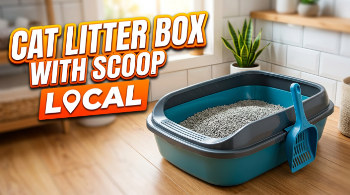 Cat Litter Box With Scoop Local