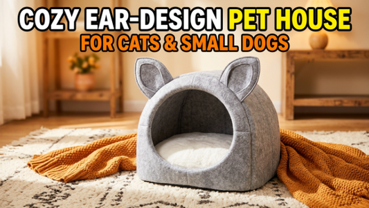 Cozy Ear-Design Pet House for Cats & Small Dogs 2026