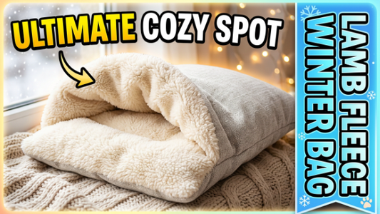 Cozy Lamb Fleece Winter Cat Sleeping Bag