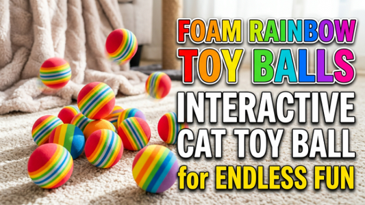 Foam Rainbow Toy Balls – Interactive Cat Toy Ball for Endless Fun