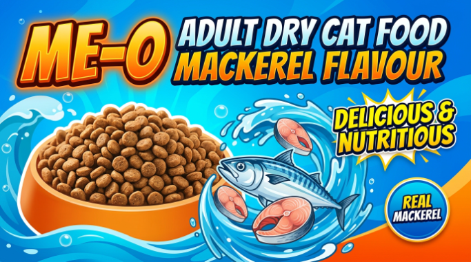 Me-O Adult Dry Cat Food Mackerel Flavour