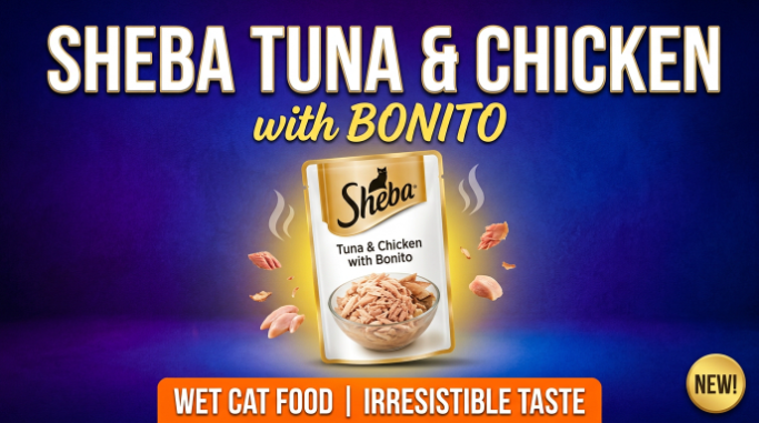 Sheba Tuna & Chicken with Bonito Pouch Wet Cat Food