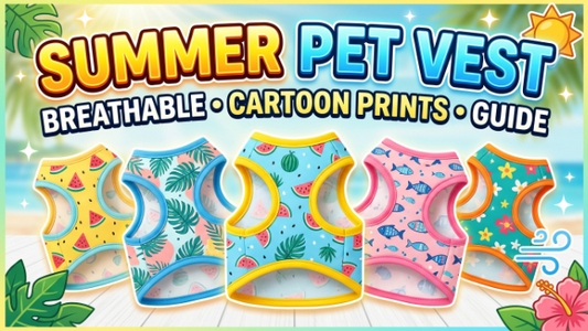 Summer Pet Vest & Breathable Cartoon Print Cat Clothes Guide