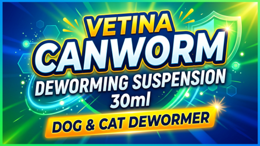 Vetina Canworm Deworming Suspension 30ml - Dog & Cat Dewormer