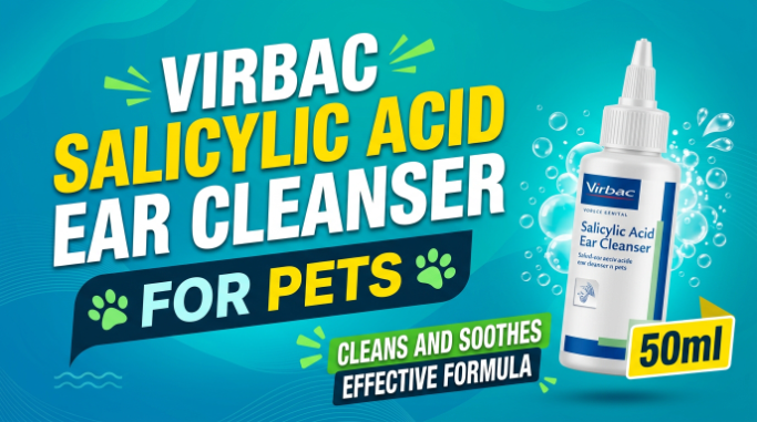 Virbac Salicylic Acid Ear Cleanser 50ml for Pets 2026
