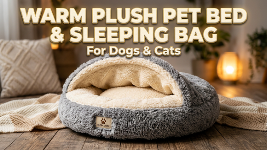 Warm Plush Pet Bed & Sleeping Bag for Dogs & Cats