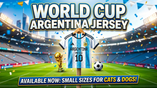 World Cup Argentina Jersey for Cats and Dogs 2026