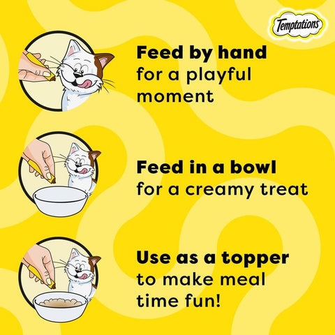 Temptations Creamy Cat Treats with Maguro & Scallop Flavor