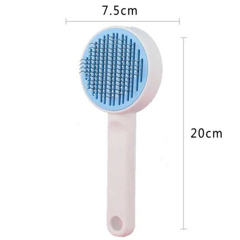 Colourful Self-Cleaning Pet Grooming Brush  Hair Remover Pin Comb for Cats & Dogs
