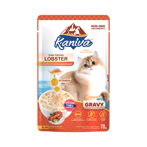 Kaniva Cat Pouch Tuna Topping Lobster In Gravy 70g for Adult & Kitten