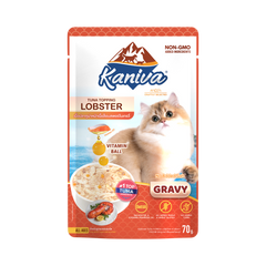Kaniva Cat Pouch Tuna Topping Lobster In Gravy 70g for Adult & Kitten