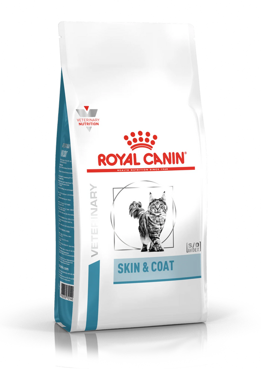 Royal Canin Veterinary Feline Skin & Coat Dry Cat Food – Skin Health & Shiny Coat Support