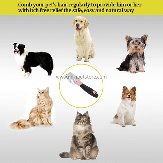 Stainless Steel Pet Comb Pet Dog Grooming Tool Cat Hair Cleaner Brush