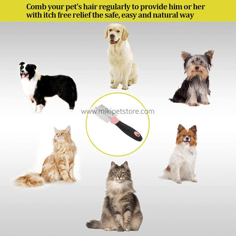 Stainless Steel Pet Comb Grooming Brush