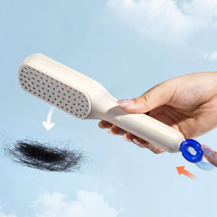 One Click Clean Cat Grooming Brush  Scalable Rotate Lifting Hair Comb