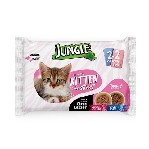 Jungle Kitten Wet Food Double Flavor Chicken and Lamb 4x100g
