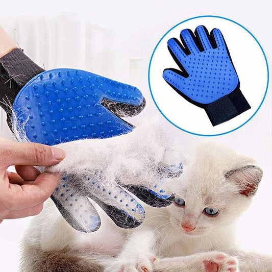 Five Finger Pet Deshedding Gloves Silicone Pet Bath Gloves (1 piece)
