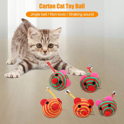 Nylon String Mouse Cat Toy - Random Colors