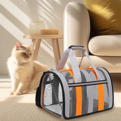 Soft Mesh Cat Carrier Handbag: Portable Travel Bag