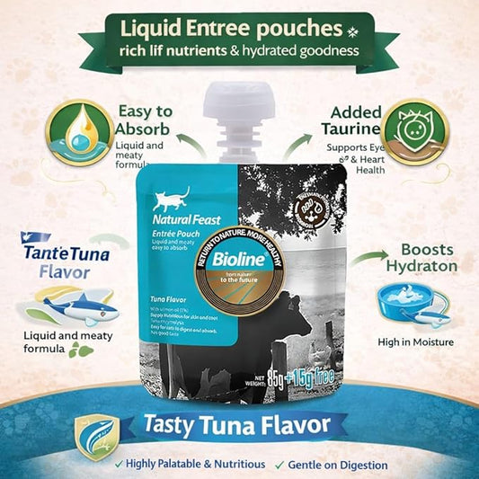 Bioline Natural Feast Entree Pouch Tuna Flavor 85g+15g