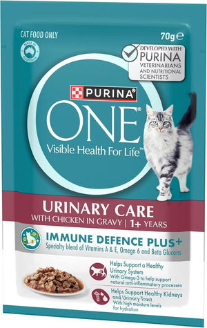 PURINA ONE Adult Urinary Care with Chicken in Gravy Wet Cat Food Pouch (70gm)