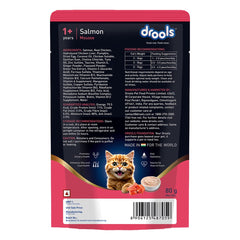 Drools Adult Cat Pouch Salmon Mousse Flavor 80g