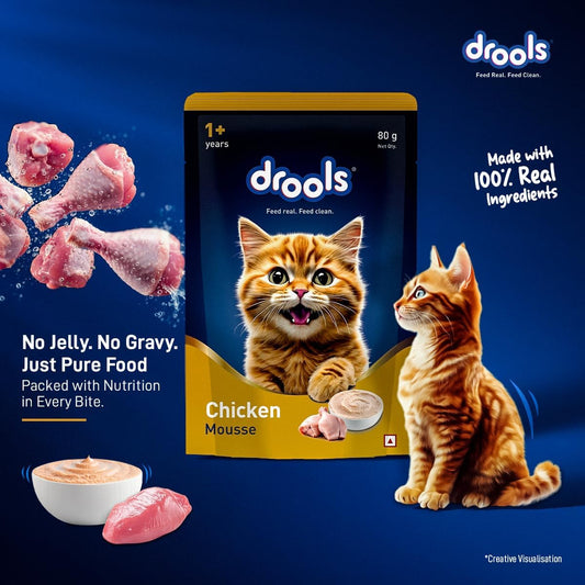 Drools Adult Cat Pouch Chicken Mousse Flavor 80g