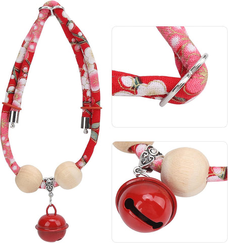 Cotton Pet Bell Collar  Adjustable Collar for Cats