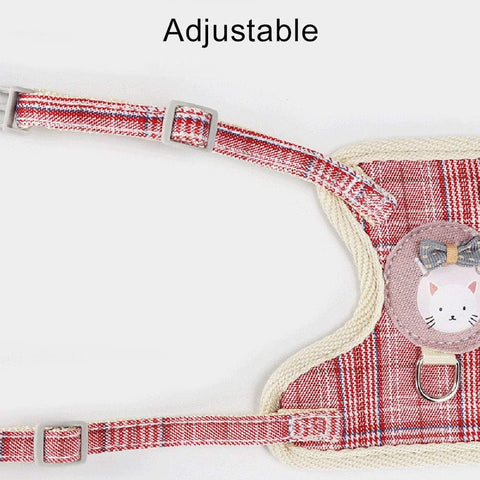 Pet Nylon Mesh Harness and Leash Set for Cats and Dogs  Adjustable Vest Harness