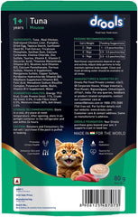 Drools Adult Cat Pouch Tuna  Mousse Flavor 80g