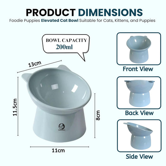Elevated Cat Bowl  for Cats, Kittens & Puppies
