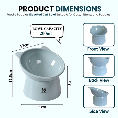 Elevated Cat Bowl  for Cats, Kittens & Puppies