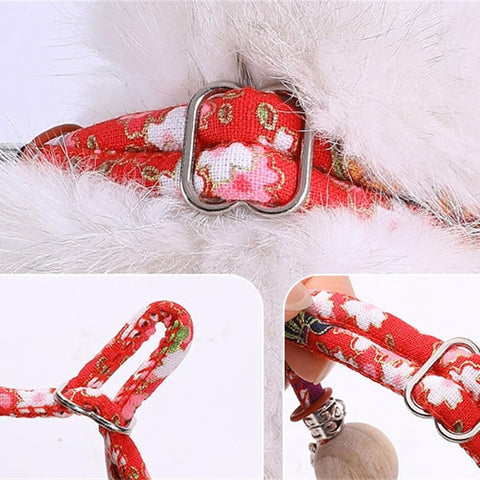 Chinese Longevity Lock Bell Collar for Cats