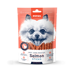 Wanpy Oven Roasted Dog Treat Salmon Sticks 100gm