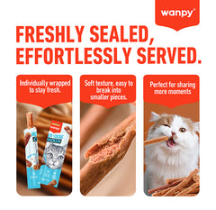 Wanpy Meaty Sticks Cat Treat Chicken 21gm