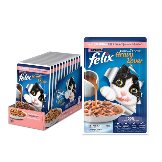 Purina Felix Adult Salmon in Gravy Wet Cat Food 85gm