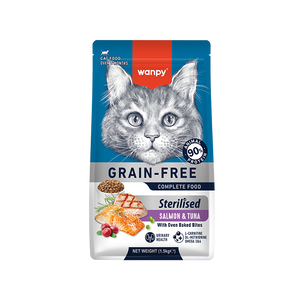 Wanpy Grain Free Super Premium Dry Cat Food Sterilized Salmon & Tuna