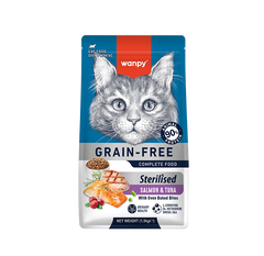 Wanpy Grain Free Super Premium Dry Cat Food Sterilized Salmon & Tuna