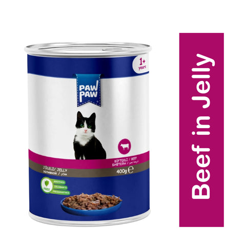 Paw Paw Adult Can Food Beef in Jelly 400g
