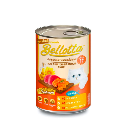 Bellotta Cat Canned Food Real Tuna Topping Salmon In Jelly 400g