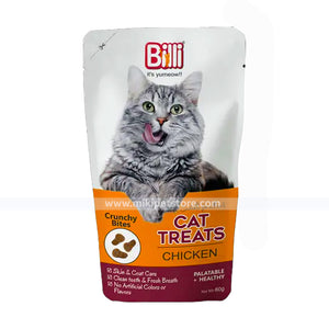 Billi Crunchy Bites Dry Cat Treat Chicken-60gm