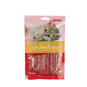 Bioline Cat Treats in Chicken Flavor 15g x 6