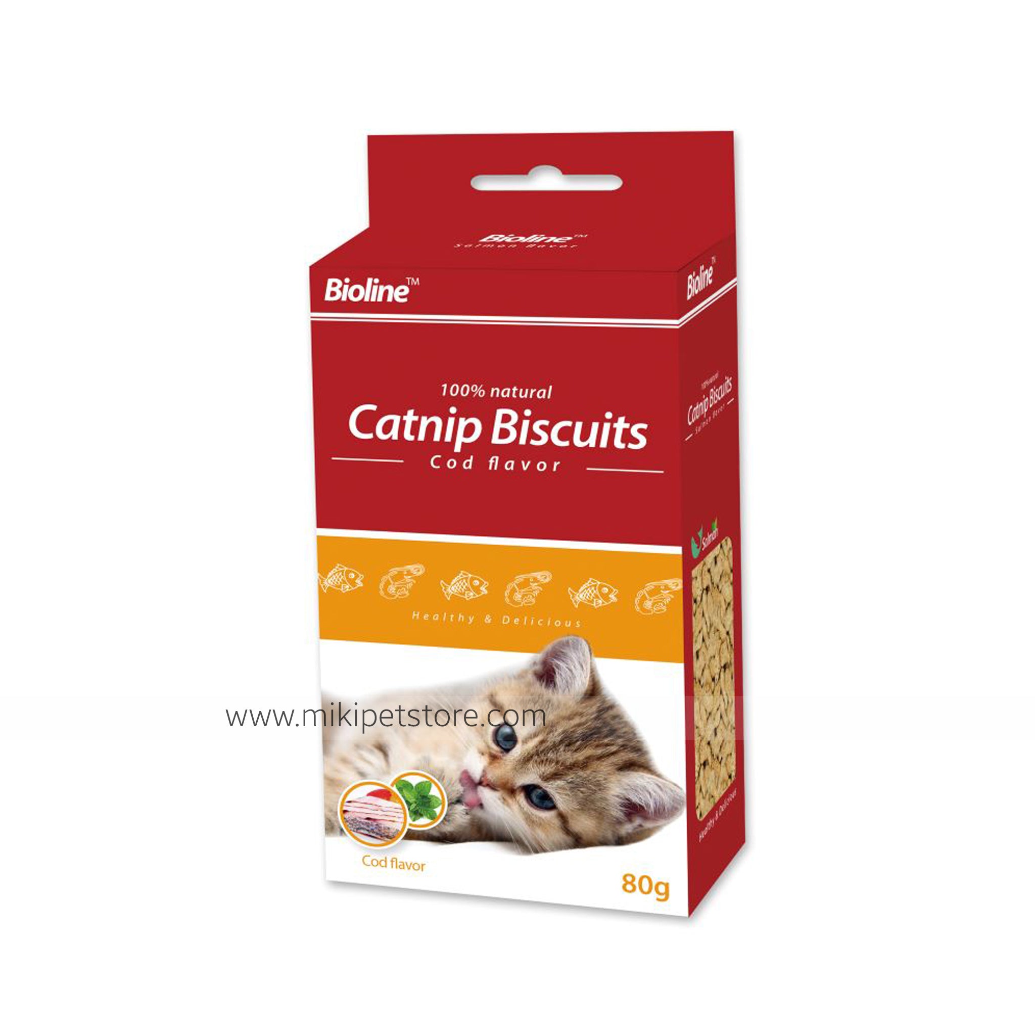 Bioline Catnip Biscuits Cod Flavor 80g