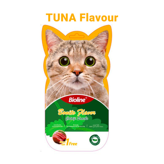 Bioline Catnip Snacks - Tuna Flavor Cat Treats 15gX 5 pcs
