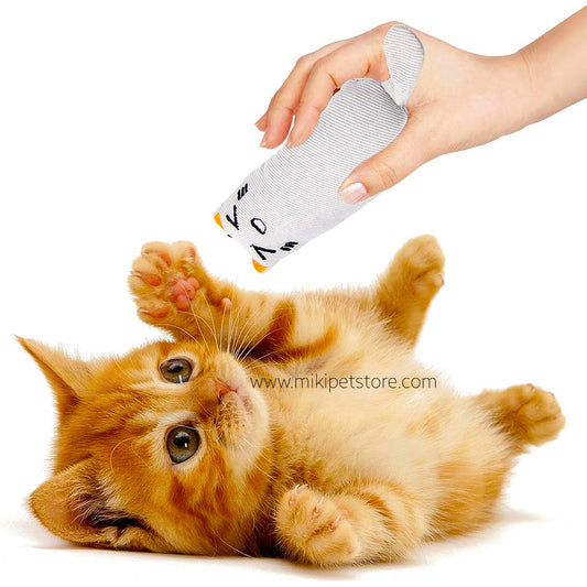 Soft Plush Catnip Fat Mouse Toy – Interactive Chew & Scratch Toy for Cats