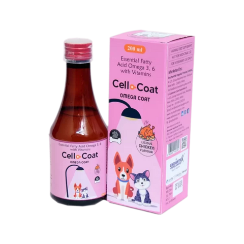 Cello Coat Syrup MultiVitamin & Coat Tonic For Cats And Dogs 200ml