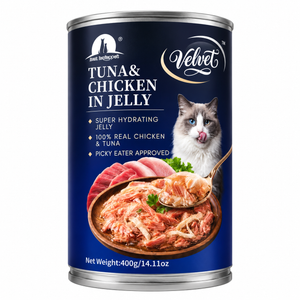 Velvet Tuna and Chicken in Jelly Wet Cat Food 400g