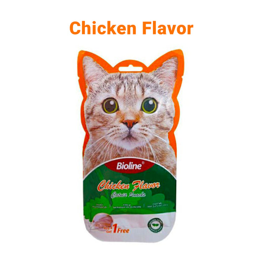 Bioline Catnip Snacks Chicken Flavor Cat Treats 15gX 5 pcs