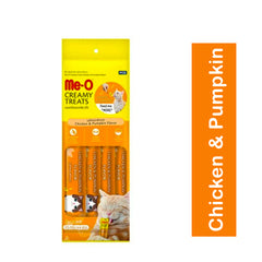 Me-O  Creamy Treat Chicken & Pumpkin Cat Creamy Treats (4*15gm)